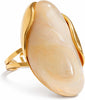 Colorful Chunky Statement Rings for Women Large Acrylic Resin Jewelry - Beige