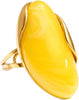 Colorful Chunky Statement Rings for Women Large Acrylic Resin Jewelry - Yellow