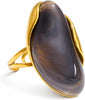 Colorful Chunky Statement Rings for Women Large Acrylic Resin Jewelry - Black