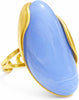 Colorful Chunky Statement Rings for Women Large Acrylic Resin Jewelry - Blue