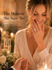 3 Stone Moissanite Engagement Rings for Women, Wedding Promise Ring - view 4