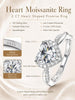 Heart Moissanite Promise Rings for Her, Engagement Rings for Women - view 2