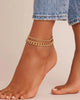 Chunky Ankle Bracelets for Women, Dainty Layered Anklet for Women Adjustable Cuban Set Stackable Cute Summer Beach Jewelry Gift - view 3