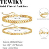 Chunky Ankle Bracelets for Women, Dainty Layered Anklet for Women Adjustable Cuban Set Stackable Cute Summer Beach Jewelry Gift - view 5