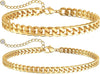 Chunky Ankle Bracelets for Women, Dainty Layered Anklet for Women Adjustable Cuban Set Stackable Cute Summer Beach Jewelry Gift - view 7