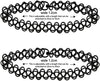 2 PCS Black Tattoo Choker Necklace Rainbow Tattoo Chokers Necklace 90s Choker Blue Tattoo Chokers Y2k Purple Tattoo Collar Gothic Adjustable Stretchy - view 2