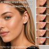6 Pairs CZ Stud Earrings Set, 316L Surgical Stainless Steel - view 2
