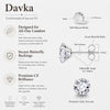 6 Pairs CZ Stud Earrings Set, 316L Surgical Stainless Steel - view 3