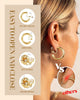 10/11/12 Pairs 16K Gold Plated Clip on Hoop Stud Earrings Set for Women - view 3