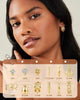 10/11/12 Pairs 16K Gold Plated Clip on Hoop Stud Earrings Set for Women - view 4