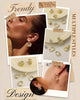 10/11/12 Pairs 16K Gold Plated Clip on Hoop Stud Earrings Set for Women - view 5