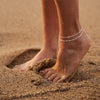 Ankle Bracelets for Women 14K Silver Plated Layered Chain Anklets - view 5