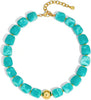 Colorful Chunky Necklaces for Women Multicolor Large Square Resin Beads Necklace Boho Chunky Statement Choker Necklaces Y2K Summer Jewelry - Square-Lake Blue