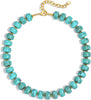 Colorful Chunky Necklaces for Women Multicolor Large Square Resin Beads Necklace Boho Chunky Statement Choker Necklaces Y2K Summer Jewelry - Round-Turquoise-color
