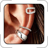 Ear Cuff Earrings for Women 14K Gold Plated Ear Cuffs Non Pierced Clip on Cartilage Earrings Cubic Zirconia Fake Piercings Earring Set Dainty Gold - 3PCS Silver2