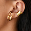 Ear Cuff Earrings for Women 14K Gold Plated Ear Cuffs Non Pierced Clip on Cartilage Earrings Cubic Zirconia Fake Piercings Earring Set Dainty Gold - view 2