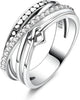 S925 Sterling Silver Ring Multi-layered Interlaced Heart-shaped Band - main view