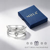 S925 Sterling Silver Ring Multi-layered Interlaced Heart-shaped Band - view 3