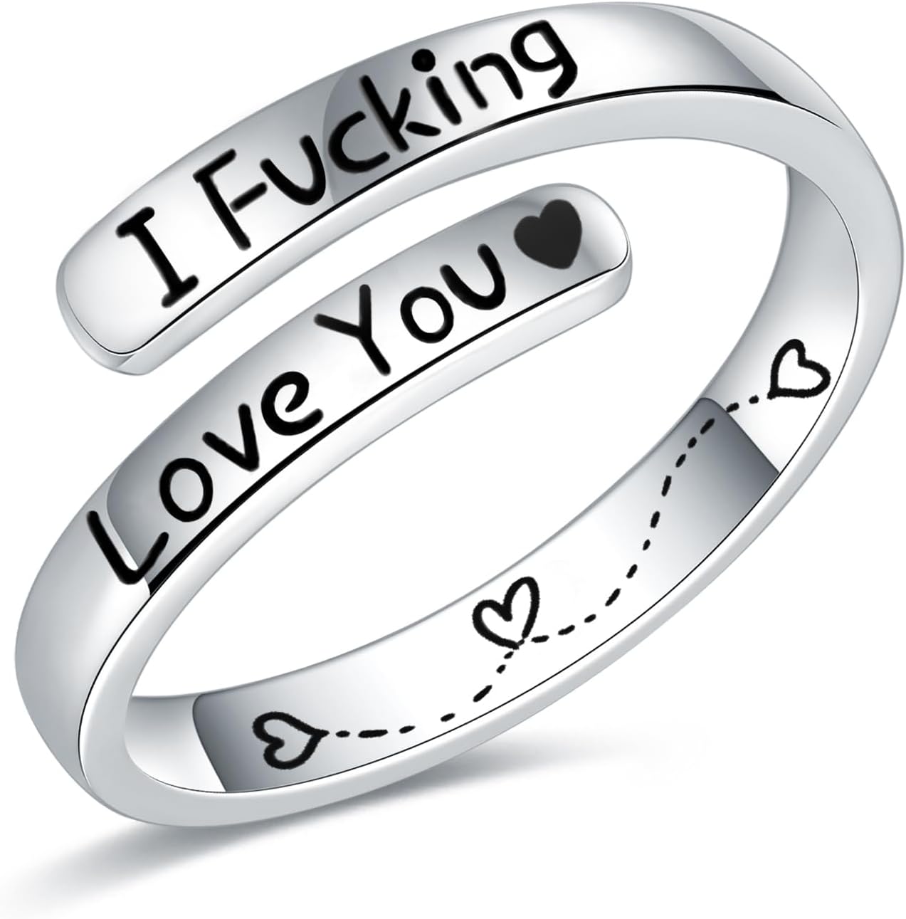 925 Sterling Silver Inspirational Rings for Women Hope Rings Encouragement Jewelry - main view