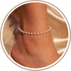Gold Ankle Bracelets for Women, 14K Plated Chunky Chain Anklets - Gold-A