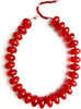 Chunky Beaded Statement Necklace for Women with Colorful Rondelle Bead Bohemian Style Adjustable Length Accessory - main view