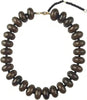 Chunky Beaded Statement Necklace for Women with Colorful Rondelle Bead Bohemian Style Adjustable Length Accessory - Taupe