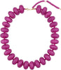 Chunky Beaded Statement Necklace for Women with Colorful Rondelle Bead Bohemian Style Adjustable Length Accessory - Lavender