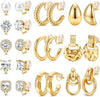 11 Pairs Clip on Earrings for Women Non Pierced Earrings Set - main view