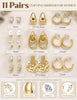 11 Pairs Clip on Earrings for Women Non Pierced Earrings Set - view 2