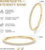 Stackable Ring Compatible with Oura Ring Gen 5/4 Accessories, Dainty Eternity Wedding Bands for Women, 2-Pack Half Pavé Thin Stacking Smart Rings - view 7