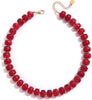 Beaded Necklace for Women Statement Chunky Resin Bead Necklace Trendy Boho Summer Necklaces Jewelry Gifts - Red