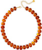Beaded Necklace for Women Statement Chunky Resin Bead Necklace Trendy Boho Summer Necklaces Jewelry Gifts - Amber