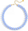 Beaded Necklace for Women Statement Chunky Resin Bead Necklace Trendy Boho Summer Necklaces Jewelry Gifts - Sky Blue