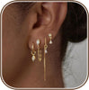 Gold Earring Stacks for Women, Dainty Chain Dangle Threader Earrings Set - main view
