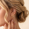 Gold Earring Stacks for Women, Dainty Chain Dangle Threader Earrings Set - view 3