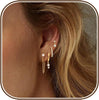 Gold Earring Stacks for Women, Dainty Chain Dangle Threader Earrings Set - GOLD-4