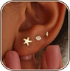 Gold Earring Stacks for Women, Dainty Chain Dangle Threader Earrings Set - GOLD-8