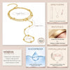 Dainty Hand Chain Bracelets for Women with 14K Gold Silver Plated Stackable Ring Bracelet Hand Chain Cubic Zirconia Beach Summer Bracelets - view 4