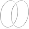 1.2MM Thin 925 Sterling Silver Post Hoop Earrings - main view