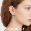 1.2MM Thin 925 Sterling Silver Post Hoop Earrings - view 6