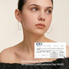 1.2MM Thin 925 Sterling Silver Post Hoop Earrings - view 4