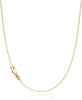 18K Gold Plated 925 Sterling Silver Chain Necklace for Women 1.1mm Thin Dainty Cable Chain - main view