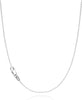 18K Gold Plated 925 Sterling Silver Chain Necklace for Women 1.1mm Thin Dainty Cable Chain - 20 Inch (Men's Average Length) Silver
