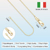 18K Gold Plated 925 Sterling Silver Chain Necklace for Women 1.1mm Thin Dainty Cable Chain - view 4