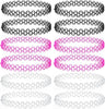 12 PCS Tattoo Choker Set, Stretchy 90s Choker Necklace, Adjustable Retro Y2k Gothic Grunge Chokers Jewelry Accessories - Black,Clear,Pink,12Pcs