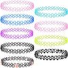 12 PCS Tattoo Choker Set, Stretchy 90s Choker Necklace, Adjustable Retro Y2k Gothic Grunge Chokers Jewelry Accessories - 9 Colors,9Pcs
