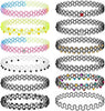 12 PCS Tattoo Choker Set, Stretchy 90s Choker Necklace, Adjustable Retro Y2k Gothic Grunge Chokers Jewelry Accessories - 12 Styles,12Pcs