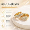 12 Pairs Small 14K Gold Plated Chunky Hoop Earrings for Women Lightweight Gold/Silver Hoop Earring Set Trendy Cartilage Huggie Hoops Stacks for - view 4