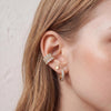 Gold Ear Cuff for Women, 14K Gold Plated Single Non-Pierced Earring with Micro-Pave Cubic Zirconia Adjustable Open Ear Clip for & Special Occasions - view 2