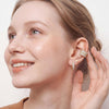 Gold Ear Cuff for Women, 14K Gold Plated Single Non-Pierced Earring with Micro-Pave Cubic Zirconia Adjustable Open Ear Clip for & Special Occasions - view 3